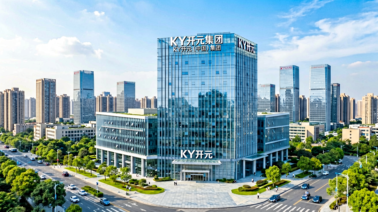 KY开元集团现代化办公大楼与城市天际线